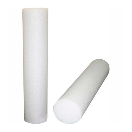 Fabrication Enterprises CanDo Jumbo White PE Foam Roller, Half-Round, 8" Dia. x 36"L 30-2270